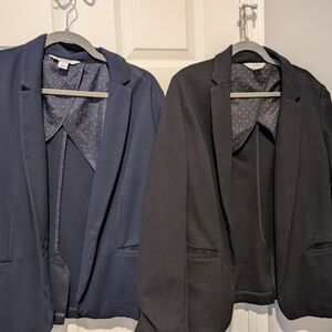 Old Navy Black Blazer with Polka Dot Lining